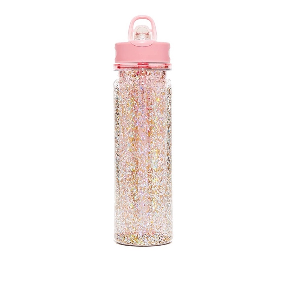 NWT Ban.do Pink Glitter Bomb Water Bottle